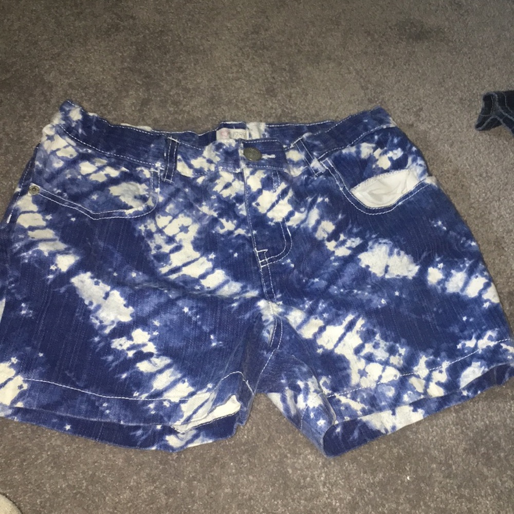 Tie-dye Jean shorts